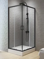 Kabiny prysznicowe - New Trendy Czarna kabina kwadratowa 90x90 cm K-5162 New Varia Black - miniaturka - grafika 1