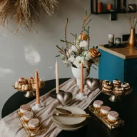 Świece - Świeca serce gładkie, różowe złoto - miniaturka - grafika 1