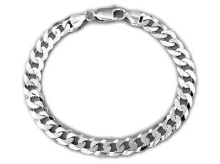 Gruba srebrna bransoleta męska pancerka 8mm - Bransolety męskie - miniaturka - grafika 1