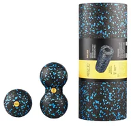 Akcesoria medycyny naturalnej - Profesjonalny zestaw do masażu 3w1 - roller + piłka + duoball - zestaw do masażu mięśniowo-powięziowego (FSB Set Pro+) - miniaturka - grafika 1