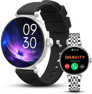 Gravity GT26-9 SR/SR/BK Zegarek damski - Smartwatch - miniaturka - grafika 1