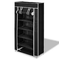 Szafki na buty - Szafka na buty Stojak na buty 5 warstw 58 x 28 x 106 cm Czarny - miniaturka - grafika 1