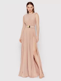 Sukienki - Elisabetta Franchi Sukienka wieczorowa AB-218-22E2-V540 Różowy Slim Fit - grafika 1