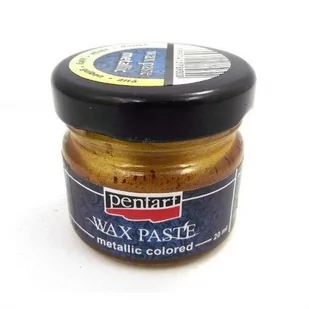 Pasta woskowa metaliczna 20 ml - złota - Decoupage - miniaturka - grafika 1