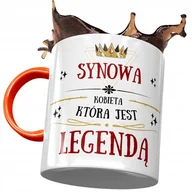 Kubki - Kubek Pomarańczowy Dla Synowej Żony Syna Prezent z Nadrukiem ze Zdjęciem + Opakowanie na prezent (wzór 01) - miniaturka - grafika 1