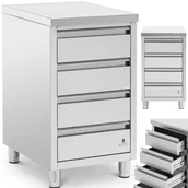 Meble gastronomiczne - Szafka gastronomiczna wolnostojąca 4 szuflady STAL 50 x 60 x 87 cm - miniaturka - grafika 1