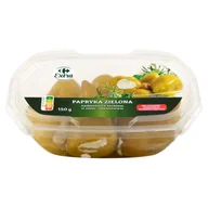 Mieszanki warzywne, sałatki - Carrefour Extra Papryka zielona nadziewana serkiem w oleju rzepakowym 150 g - miniaturka - grafika 1
