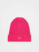 Czapki dla dzieci - Reserved - Dzianinowa czapka z wiskozą - fuksja - miniaturka - grafika 1