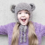 Czapki dla dzieci - Czapka handmade - miś - miniaturka - grafika 1