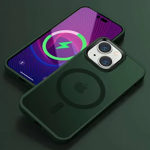 Etui ochronne na telefon MagMat Case do MagSafe do Apple iPhone 13 Mini Matte Green + Szkło - Etui i futerały do telefonów - miniaturka - grafika 4