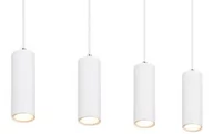 Lampy sufitowe - Globo Robby 57911-4HW lampa wisząca zwis 4x35W GU10 biała - miniaturka - grafika 1