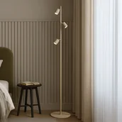 Lampy stojące - Lampa podłogowa z trzema reflektorami, beżowa K-5825 z serii MATI - miniaturka - grafika 1