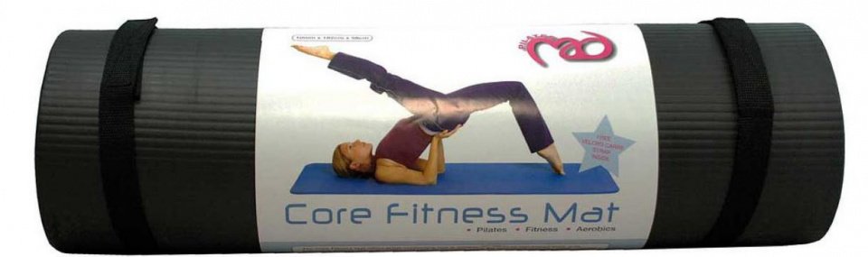 Pilates-Mad Fitness-Mad Fitness matowa, z paskiem do noszenia na ramieniu, 10 MM, czarny, w rozmiarze uniwersalnym FMATNBR10BK