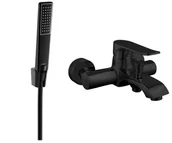 Zestawy prysznicowe - Mexen Pecos R72 bateria wannowa z zestawem prysznicowym, czarna - 7273R72-70 - miniaturka - grafika 1