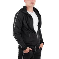 Bluzy męskie - Męska Bluza Sportowa Z Kapturem Insportline Comfyhoodie Man, Czarny, L - miniaturka - grafika 1