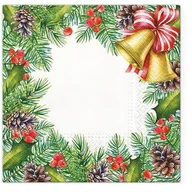 Obrusy i serwetki - Komplet serwetek 33 x 33 cm Boże Narodzenie TL231500 20 sztuk - miniaturka - grafika 1