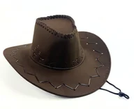 Moda i Uroda OUTLET - KAPELUSZ DZIECIĘCY KOWBOJSKI CIEMNY BRĄZ - miniaturka - grafika 1