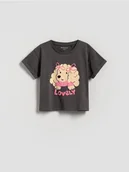 Bluzki dla niemowląt - Reserved - T-shirt z nadrukiem - ciemnoszary - miniaturka - grafika 1