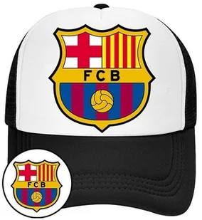 Czapka z Daszkiem Barcelona Czarna z Nadrukiem Siatka Bejsbolówka - Czapki i chusty sportowe męskie - miniaturka - grafika 1