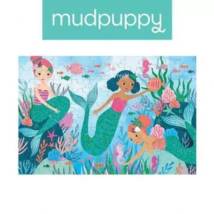 Mudpuppy Puzzle z brokatem Syrenki 100 elementów 5+ MP57297 - Puzzle - miniaturka - grafika 1