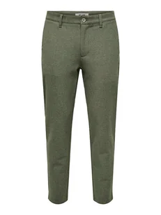 ONLY & SONS Spodnie chino "Mark" - Slim fit - w kolorze khaki - Spodnie męskie - miniaturka - grafika 1
