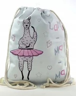 Plecaki worki - MOCNY DUŻY WOREK PLECAK TORBA GUMOWANY ALPAKA LAMA - miniaturka - grafika 1