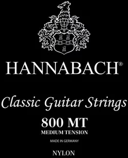 Hannabach Klasyczna gitary gitary z serii 8001 MT Medium Tension posrebrzany struny do gitary dla początkujących, Bass klasyczna struny posrebrzany, Made in Germany - Struny gitarowe  - miniaturka - grafika 1