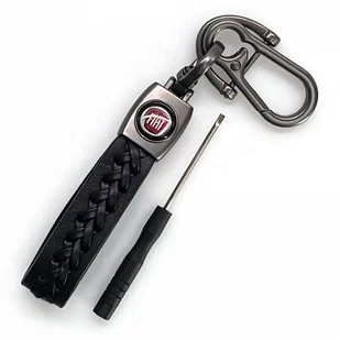 Brelok Do Kluczy Samochodowy Fiat Metal Skóra - Breloki - miniaturka - grafika 1