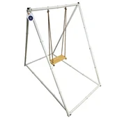 Place zabaw - Clever Leon Huśtawka Dziecięca Drewniana Domowa Do Domu Pokoju Ogrodu, Stelaż - miniaturka - grafika 1