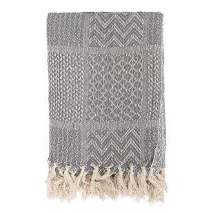 Szary pled Bloomingville Throw, 130x160 cm - Koce - miniaturka - grafika 1