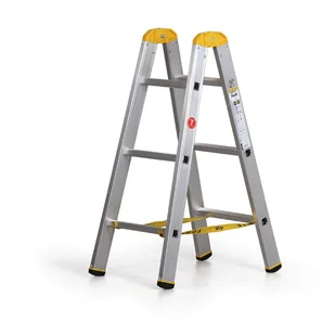 ALVE Aluminiowa drabina FORTE, 2 x 3 szczeble, wysokość 0,95 m 558018 - Drabiny - miniaturka - grafika 1