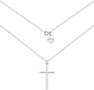 Biżuteria religijna - Srebrny naszyjnik z krzyżem - miniaturka - grafika 1