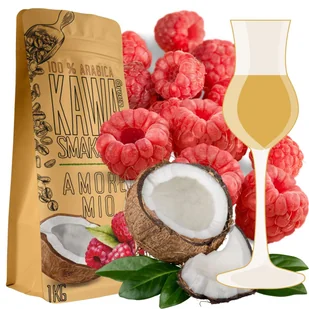 Kawa Mielona Smakowa Amore Mio Kokos Malina Adwokat 1 Kg Green Touch - Cappuccino i kawy smakowe - miniaturka - grafika 1