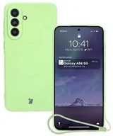 Etui i futerały do telefonów - Bizon Silikonowe etui z pierścieniem magnetycznym Case Silicone Magnetic Sq do Galaxy A56 5G, jasnozielone - miniaturka - grafika 1