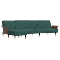 Narożniki - Sofa rozkładana L, ciemnozielona, 279x140x70 cm, a - miniaturka - grafika 1