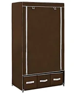 Szafy - Brązowa składana materiałowa szafa K6-Z32 - miniaturka - grafika 1