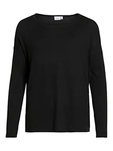 Vila VIABELLA O-Neck L/S Knit TOP/SU - NOOS, czarny, XXL - Koszulki i topy damskie - miniaturka - grafika 1