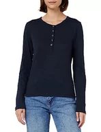 Bluzy damskie - Superdry Studios Henley Damska bluza, Eclipse Navy, 36 - miniaturka - grafika 1