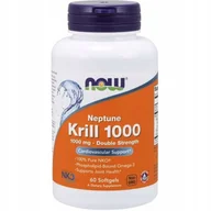 Witaminy i minerały dla sportowców - Now Foods Sklep KRILL OIL NEPTUNE DOUBLE STRENGTH 1000 MG 60 KAPSUŁEK - miniaturka - grafika 1
