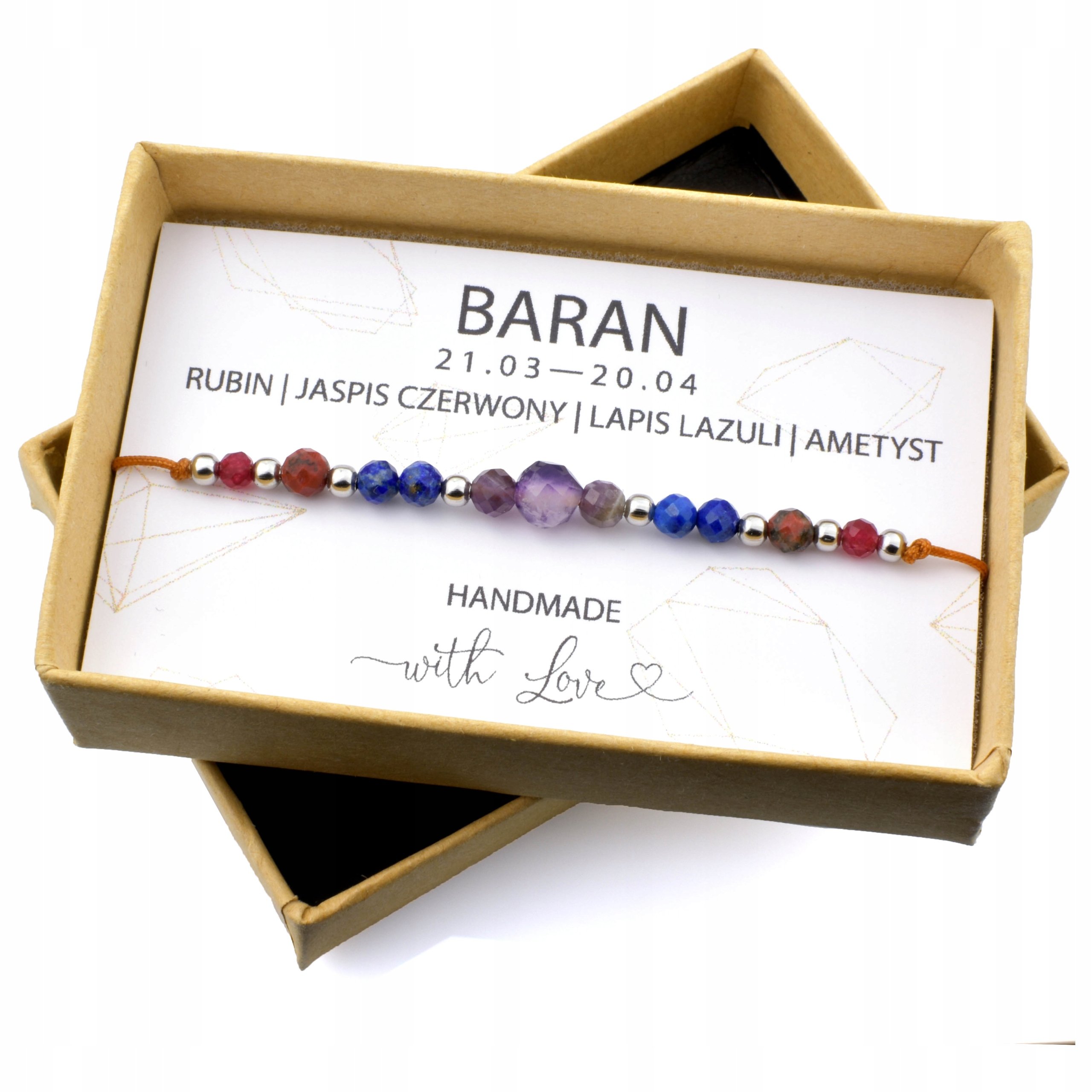 Bransoletka Znak Zodiaku Baran Naturalne Kamienie Zodiak