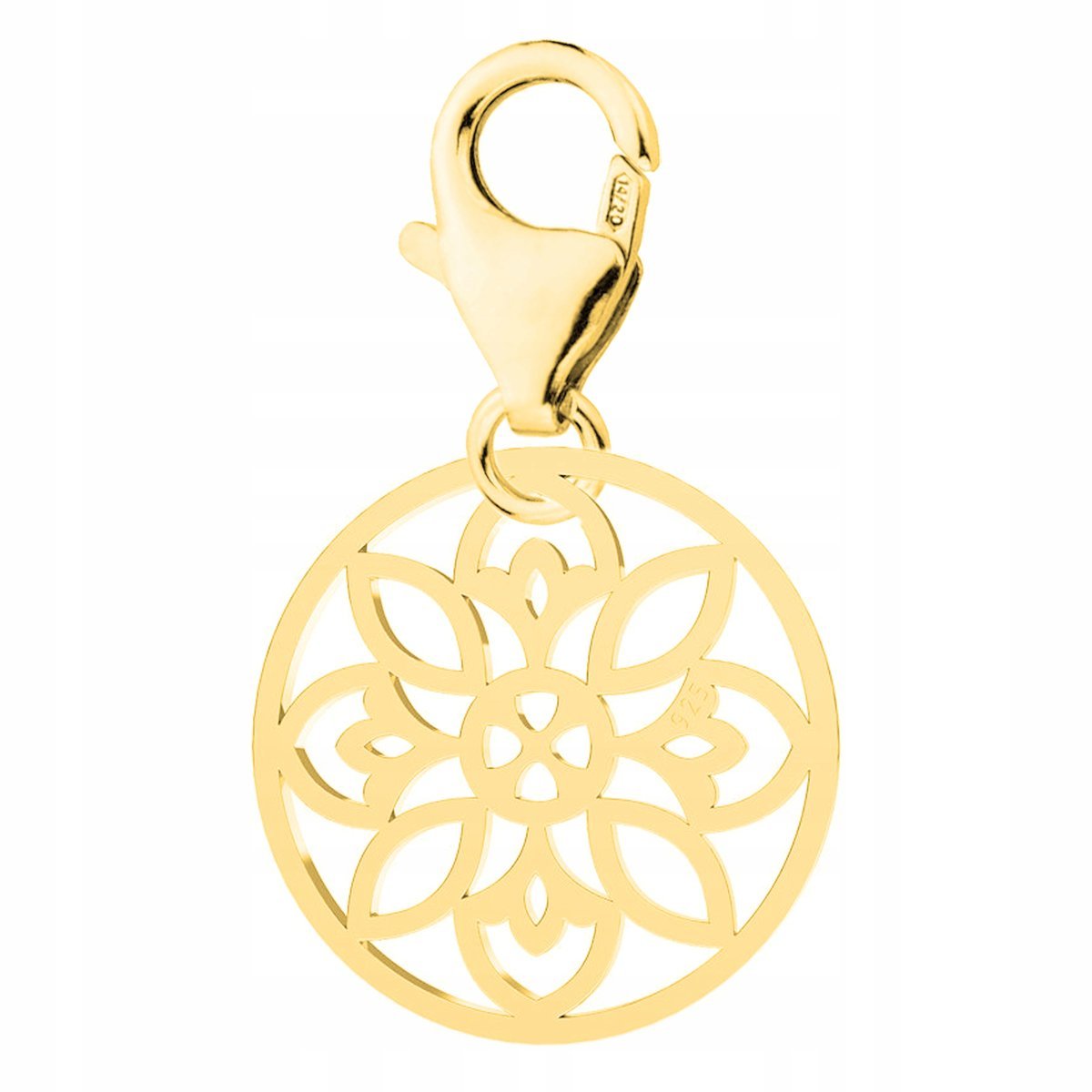 Zawieszka złota wisząca Ażurowy Kwiat srebro 925