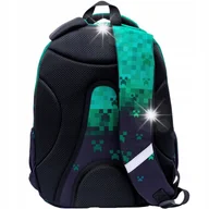Plecaki szkolne i tornistry - PLECAK SZKOLNY MŁODZIEŻOWY CZARNY DLA CHŁOPCA GRACZA GAMER PIKSELE - miniaturka - grafika 1