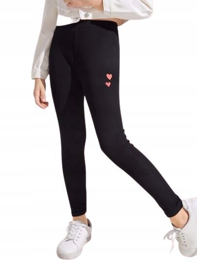 SHEIN LEGGINSY CZARNE KLASYCZNE DŁUGIE 152 V3P