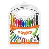 Długopisy - Flamastry na gumce papuga 12 kolorów Y-Plus - UNI - miniaturka - grafika 1