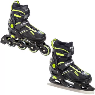 Rolki Łyżwy 2w1 Raven Pulse Black/Lemon 33-36 - Rolki - miniaturka - grafika 1
