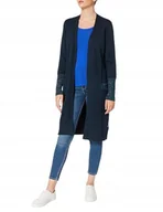 Swetry damskie - GARCIA GRANATOWY SWETER DŁUGI Z BROKATOWYMI MANKIETAMI L 6BA - miniaturka - grafika 1