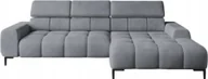 Sofy i kanapy - DomoHome Narożnik tapicerowany w kształcie litery L Prawy bok 177x270 cm Narożnik z funkcją spania Sofa rozkładana Funkcja spania Małe 3 siedziska Regulowane zagłówki Regulowane siedzisko Szary - miniaturka - grafika 1