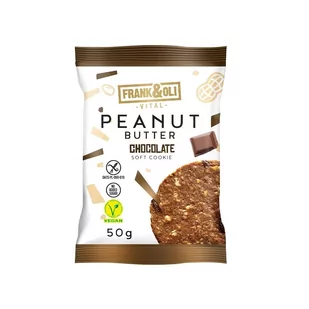 CIASTECZKO WEGAŃSKIE Z PASTĄ ORZECHOWĄ I CZEKOLADĄ BEZGLUTENOWE 50g - Desery dla dzieci - miniaturka - grafika 1