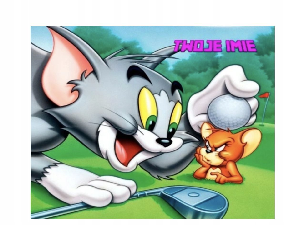 Puzzle TOM I JERRY MYSZ KOT BAJKA A3 252 el z Nadrukiem + IMIĘ Pudełko 13