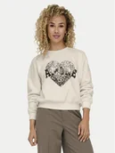 Bluzy damskie - ONLY Bluza Lauren 15339833 Beżowy Regular Fit - miniaturka - grafika 1